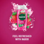 Radox Feel Radiant Shower Gel 225ml with Strawberry & Raspberry