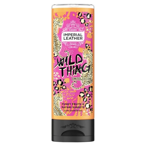 This shower gel will leave your skin beautifully soft and Full of Wonderful This body wash produces a rich and creamy lather Limited Edition Icons Leopard Print Shower Gel Shower Gel with a tropical fruity fusion of passion fruit and mango fragrance Shower gel designed to release your wild side